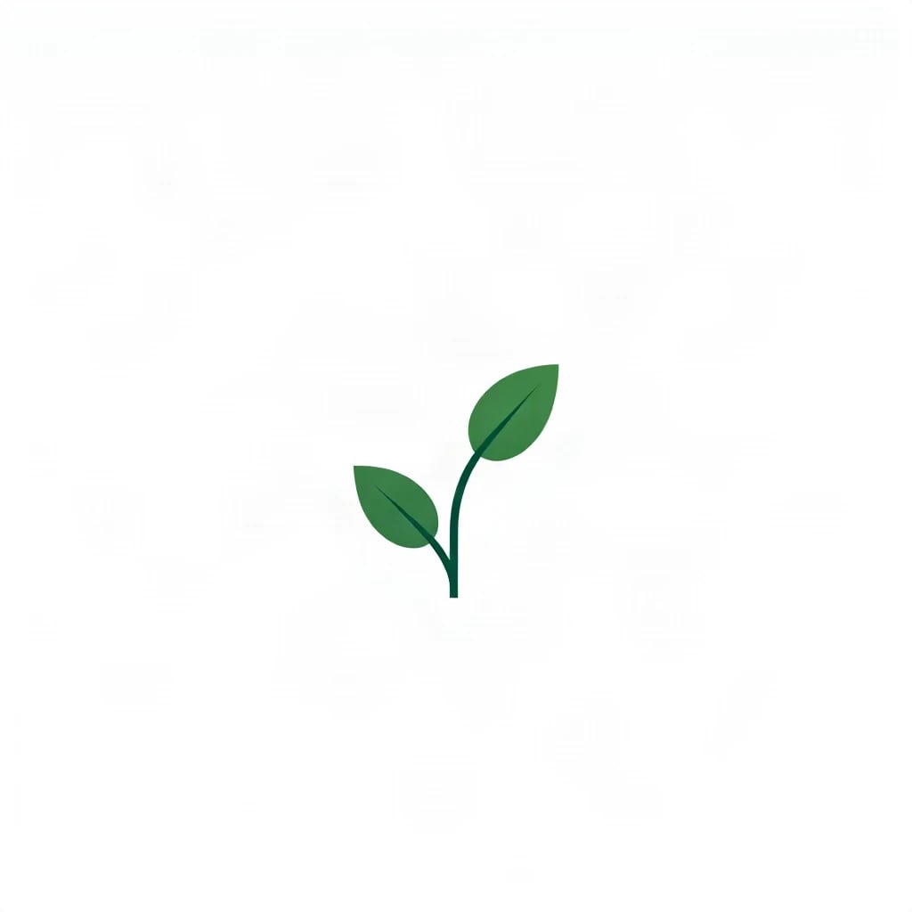 Flat Minimal Seed Sprout Logo