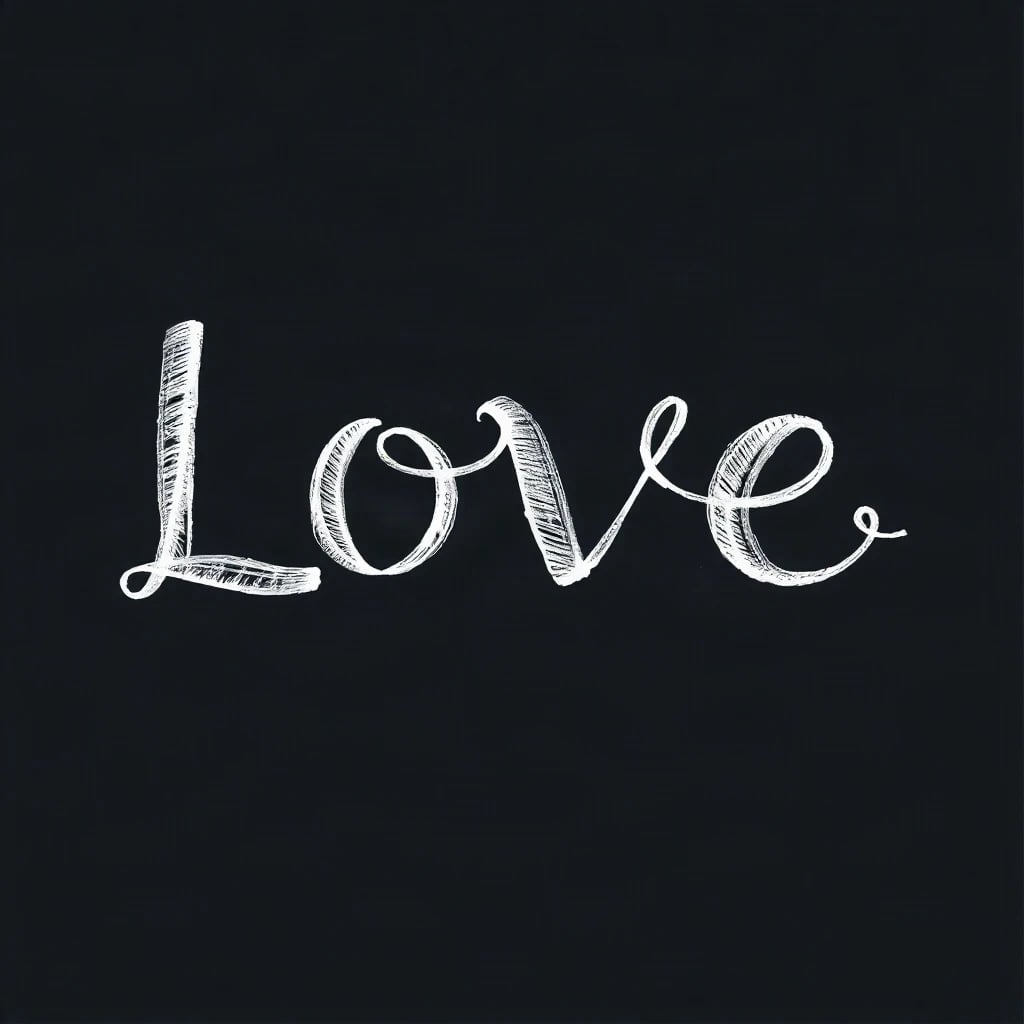 Chalk Lettering LOVE