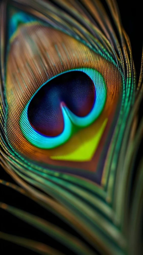 Peacock Feather Macro Studio
