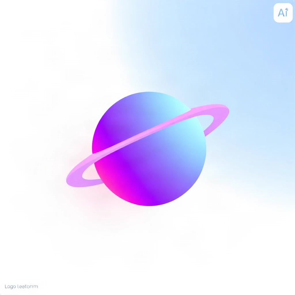 Gradient Modern Planet Ring Logo