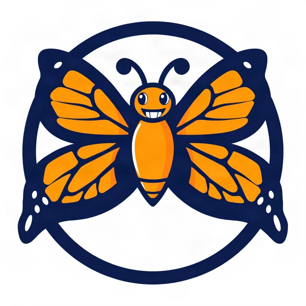 Mascot Butterfly Logo
