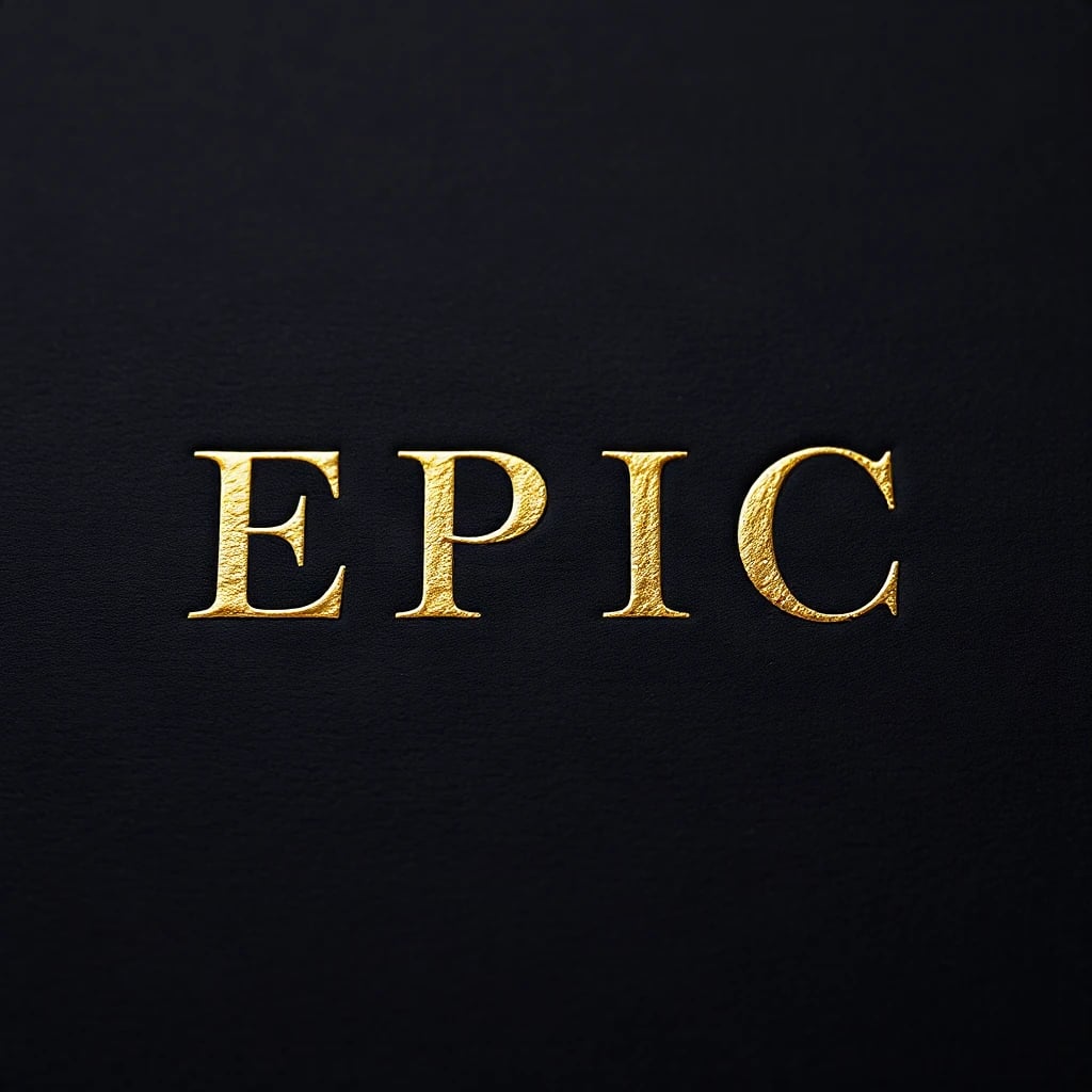Gold Foil Epic Typography