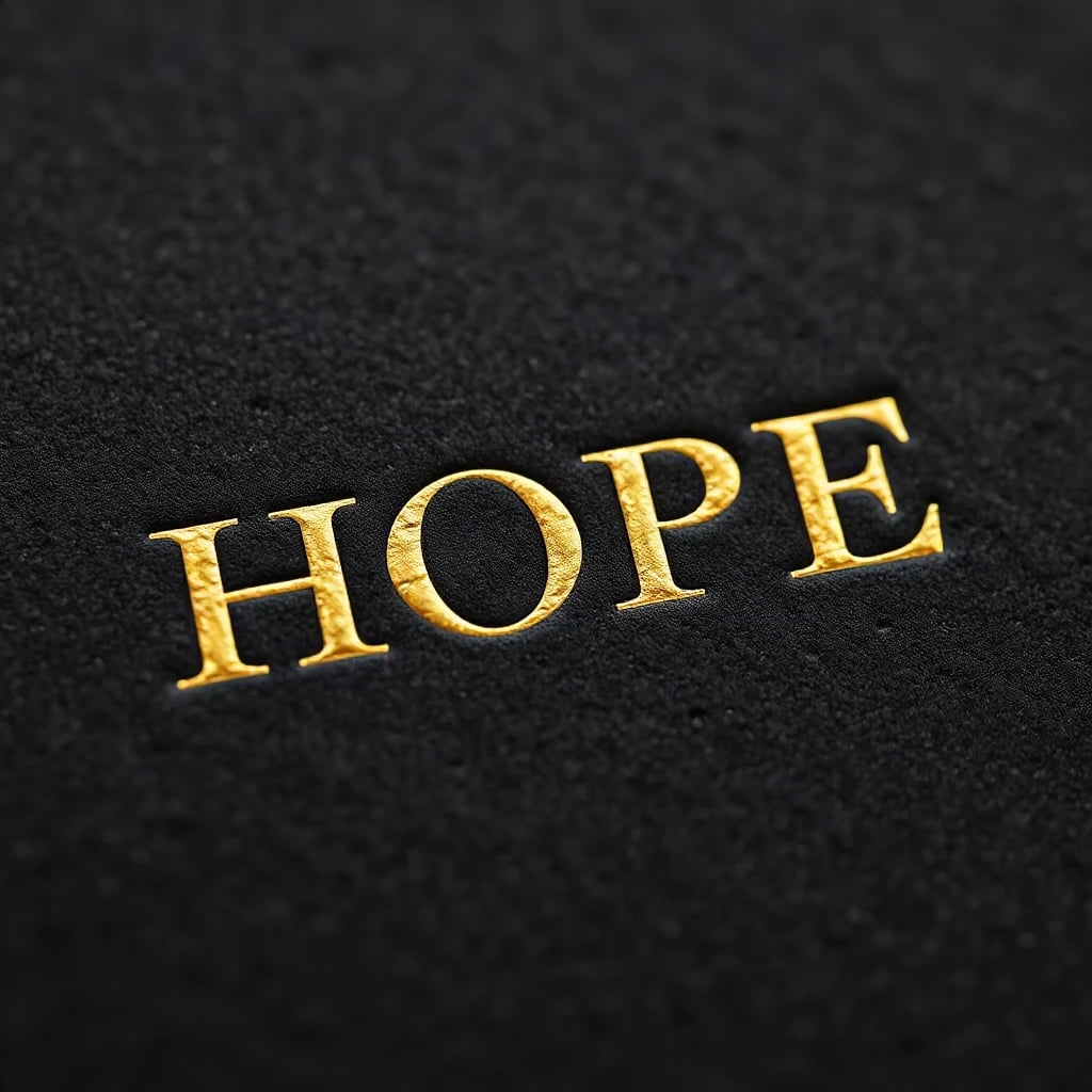 Gold Foil Hope Typography