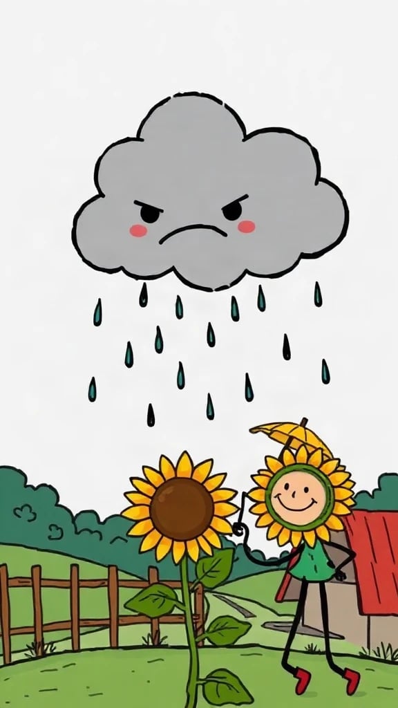 Grumpy Cloud Weather Day