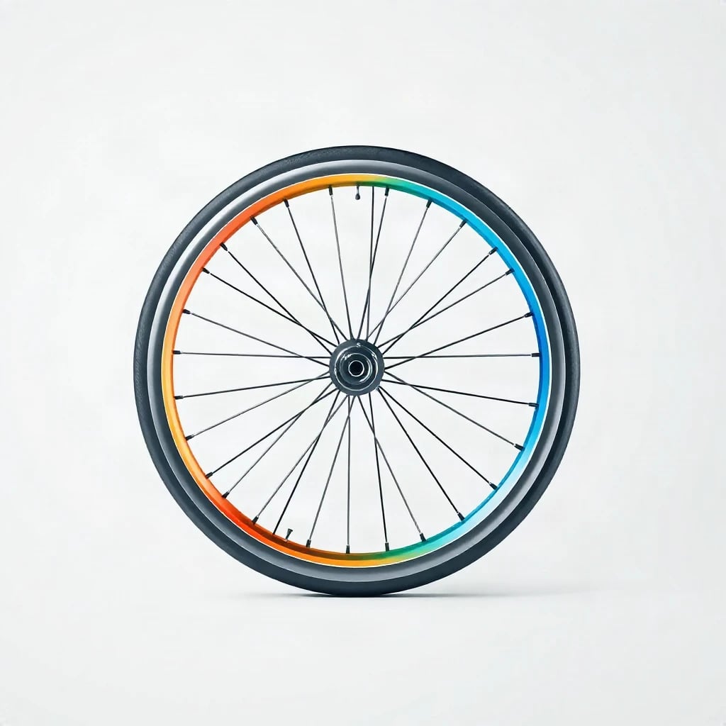 3D Glossy Bike Wheel Logo