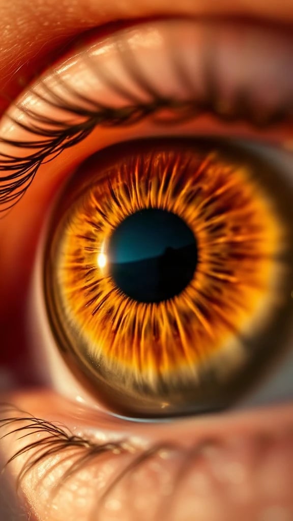 Human Iris Macro Golden