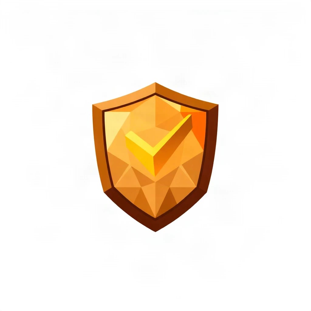 Geometric Low Poly Shield Logo