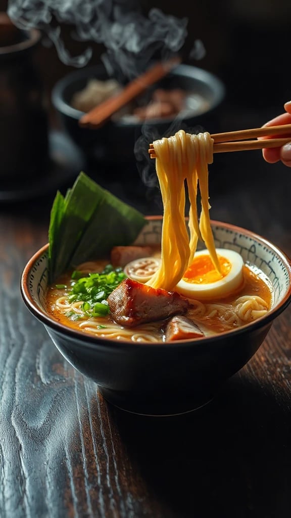 Ramen Steam Close-Up