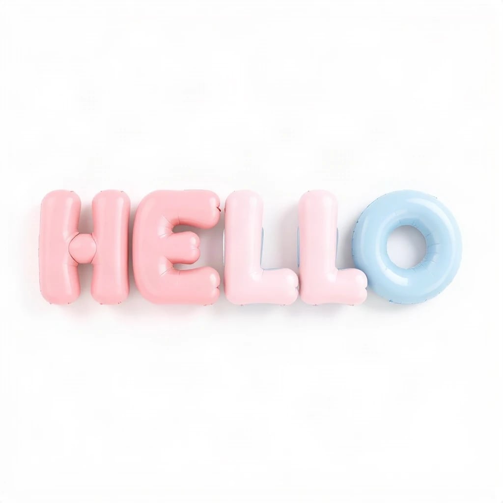 Bold 3D Word HELLO