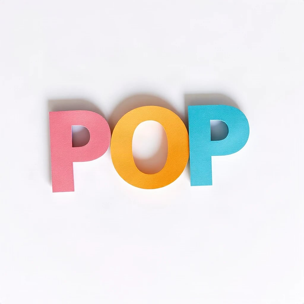 Paper Cut Pop Typography