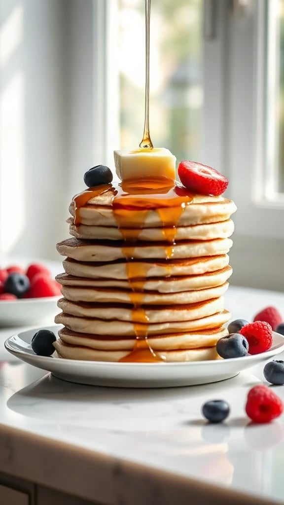 Stacked Pancake Breakfast