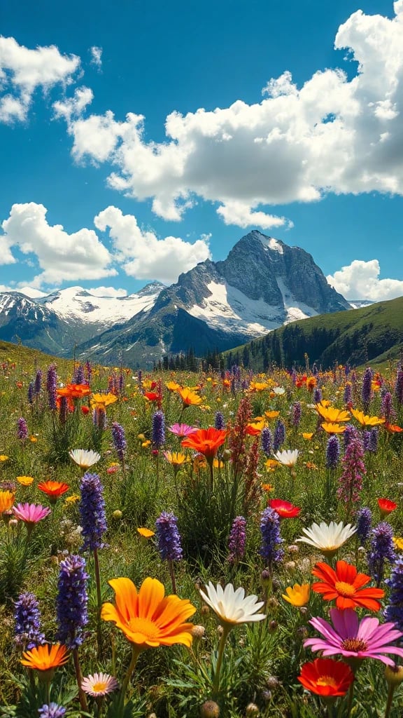 Wildflower Meadow Mountains