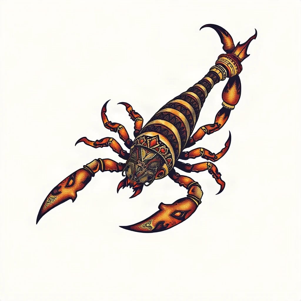 Neo Traditional Scorpion Tattoo