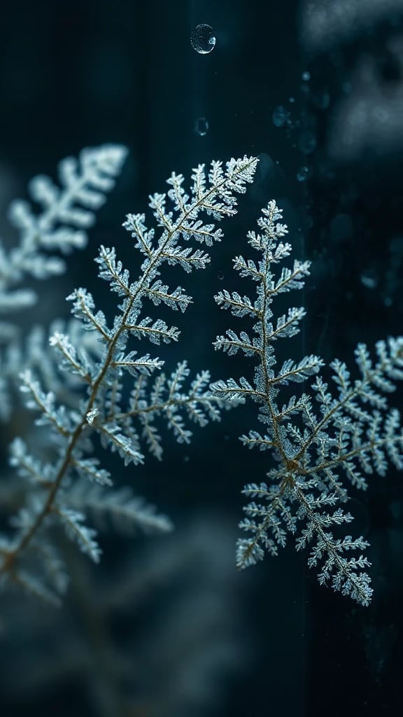 Frost Fern Macro Studio