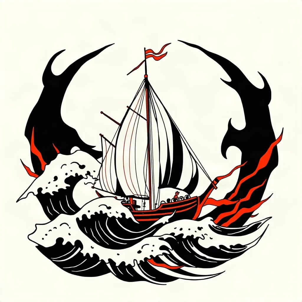 Japanese Irezumi Ship Tattoo