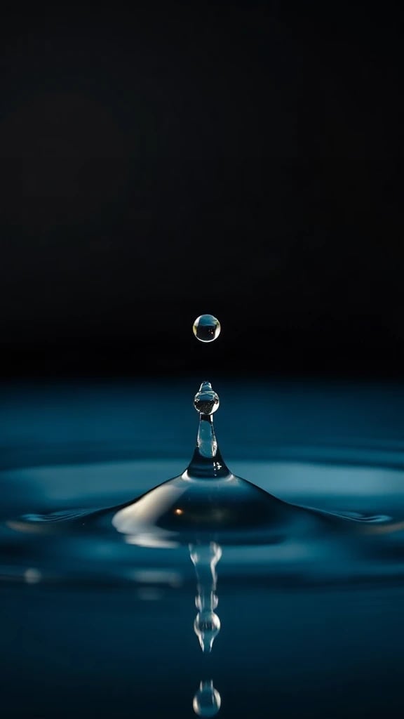 Water Drop Splash Macro Studio