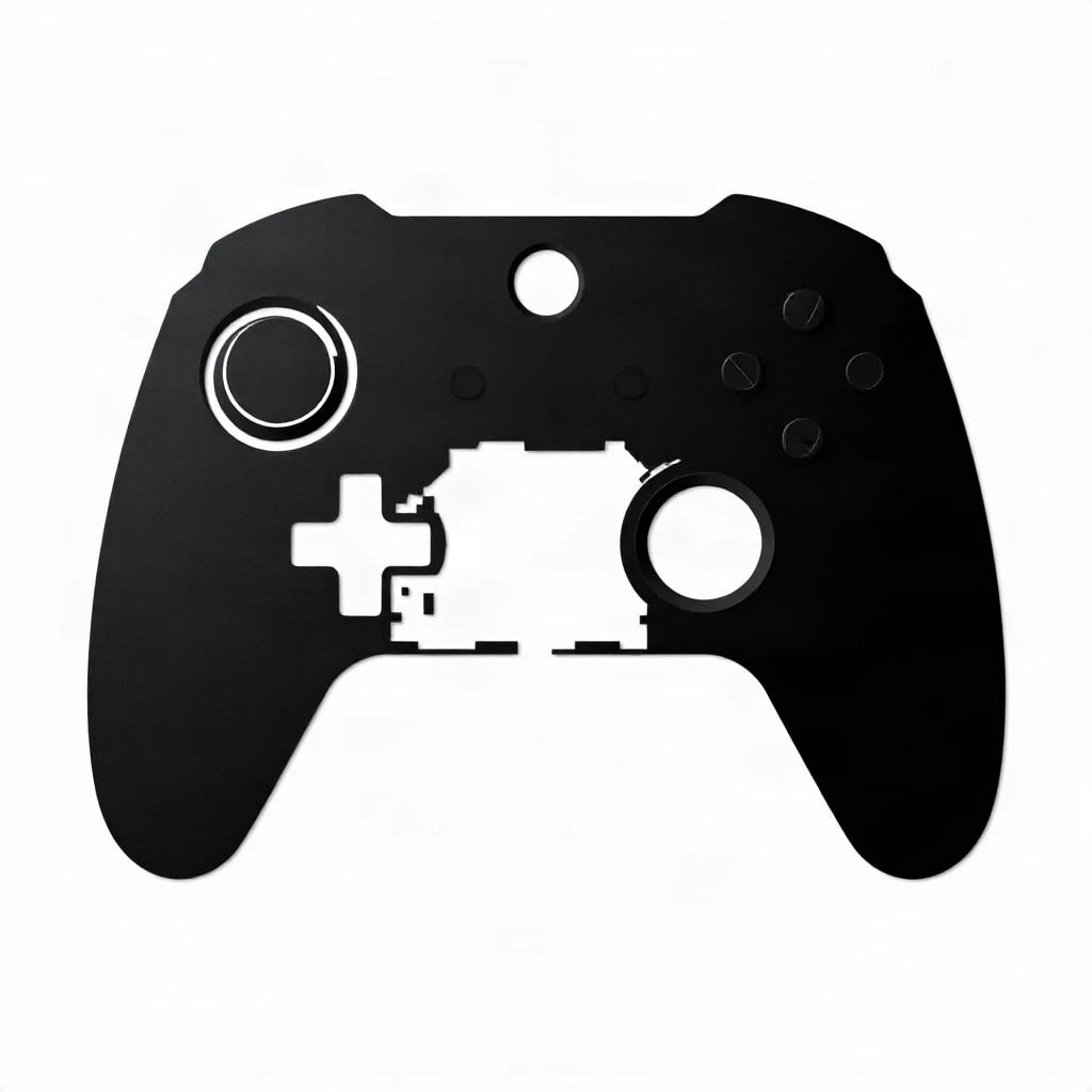 Negative Space Game Pad Logo