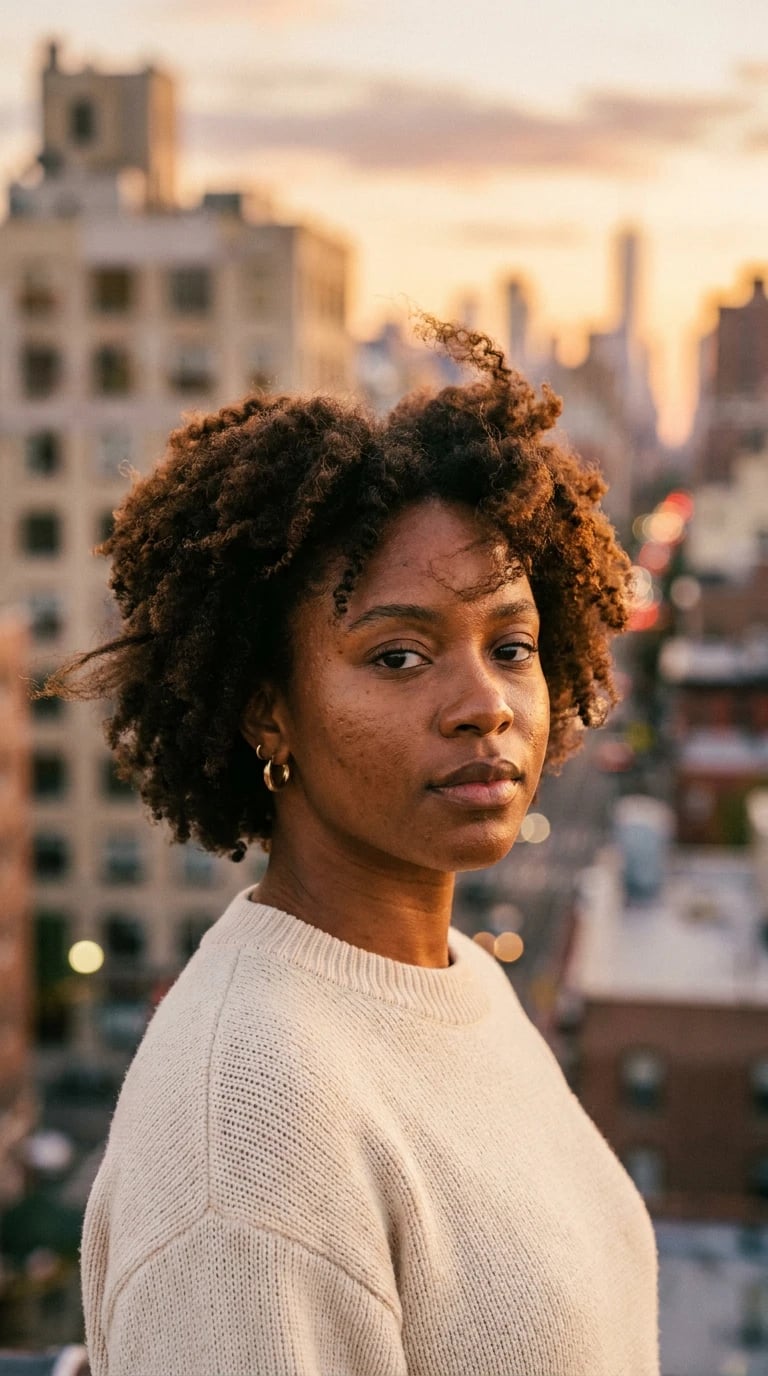 Golden Hour Rooftop Portrait