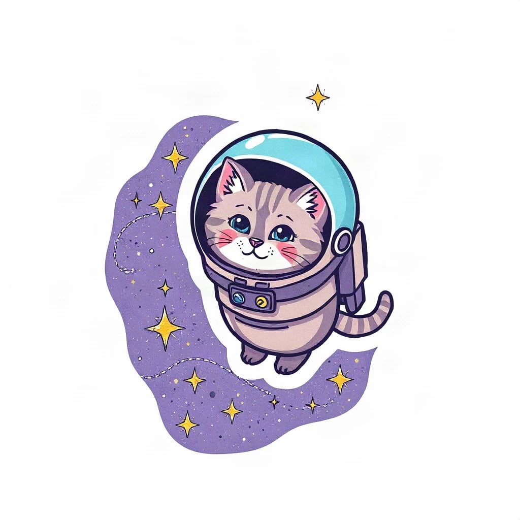 Space Cat Sticker
