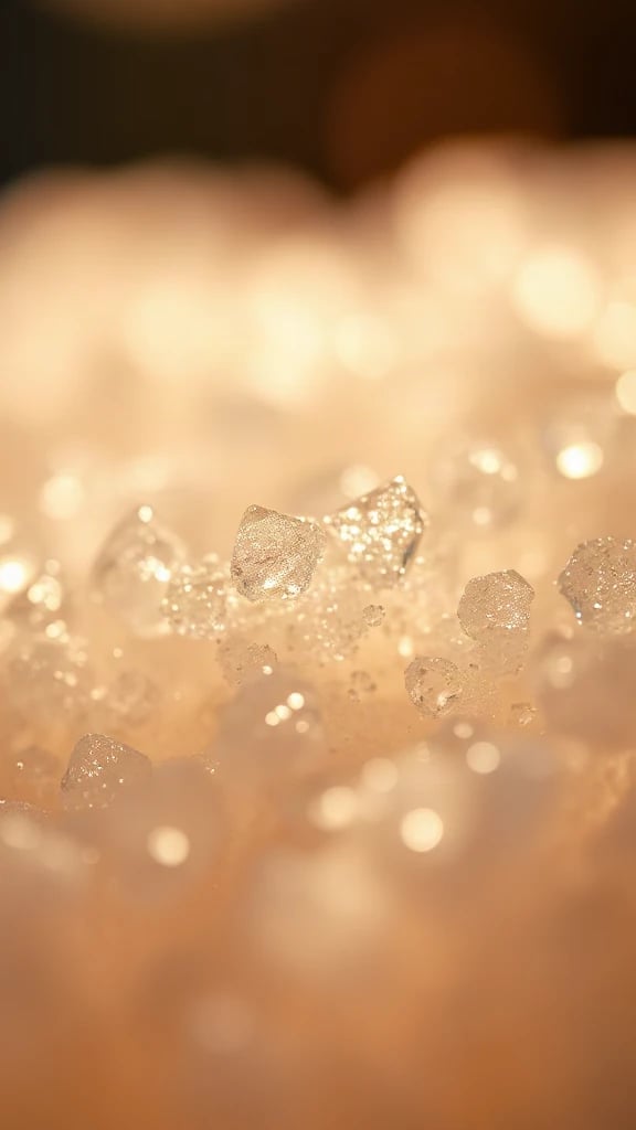 Sugar Crystals Macro Golden