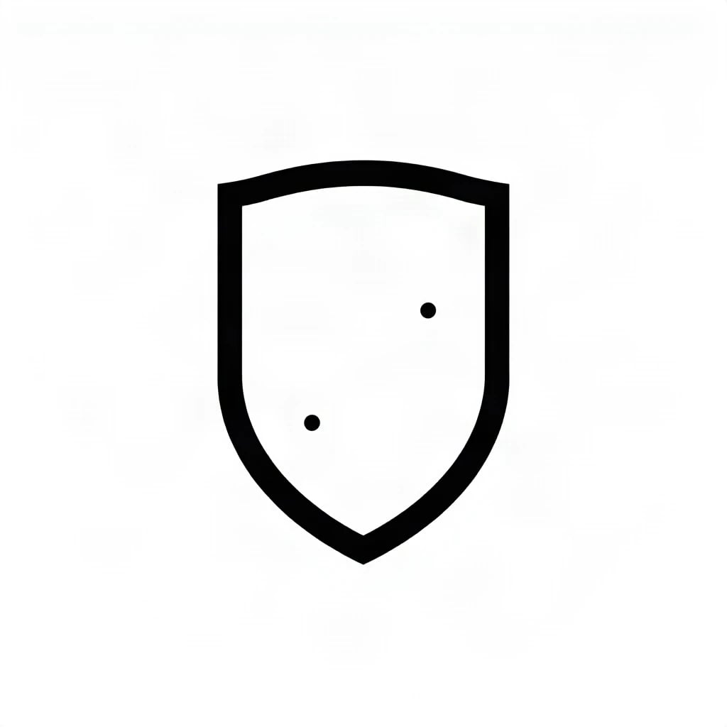 Negative Space Shield Logo