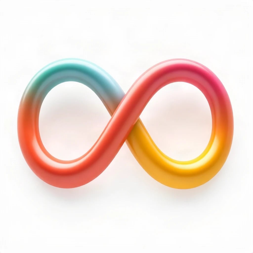 3D Glossy Infinity Loop Logo