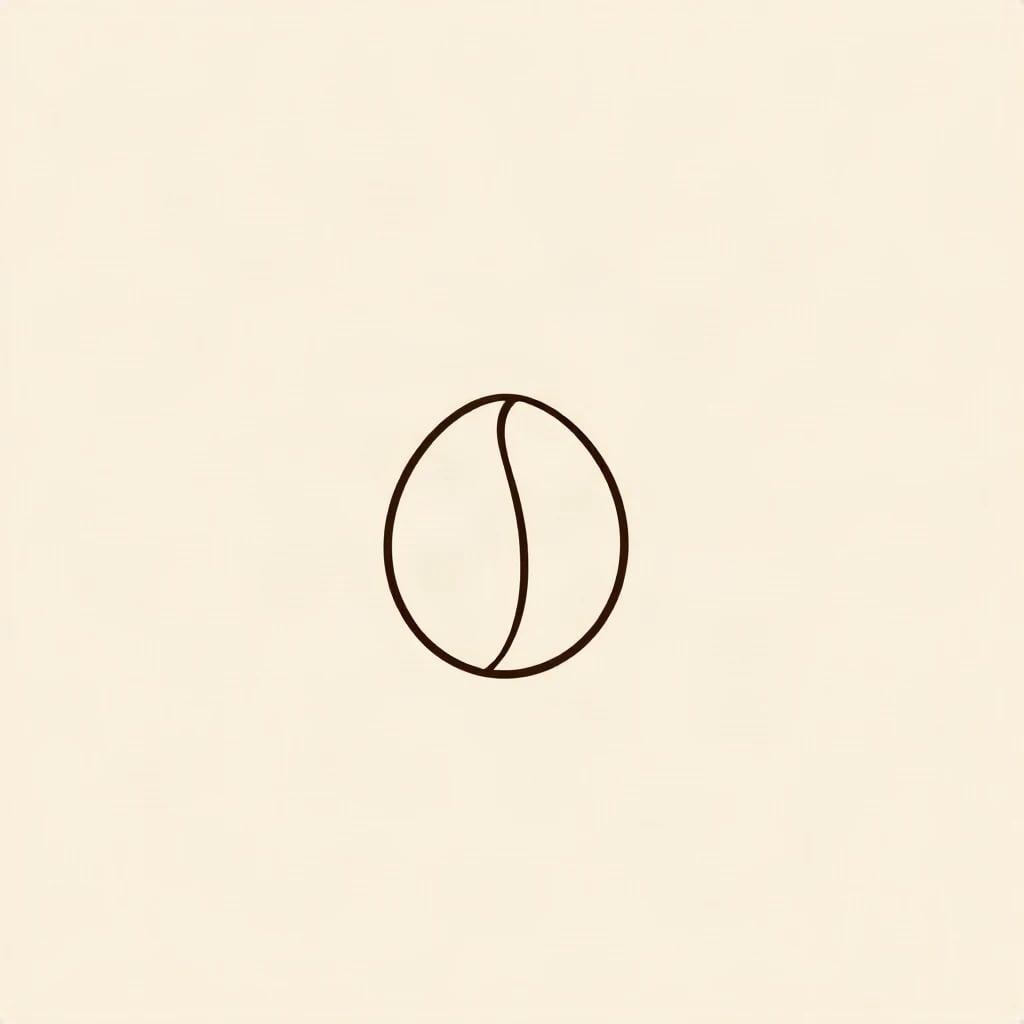 Line Art Coffee Bean Logo