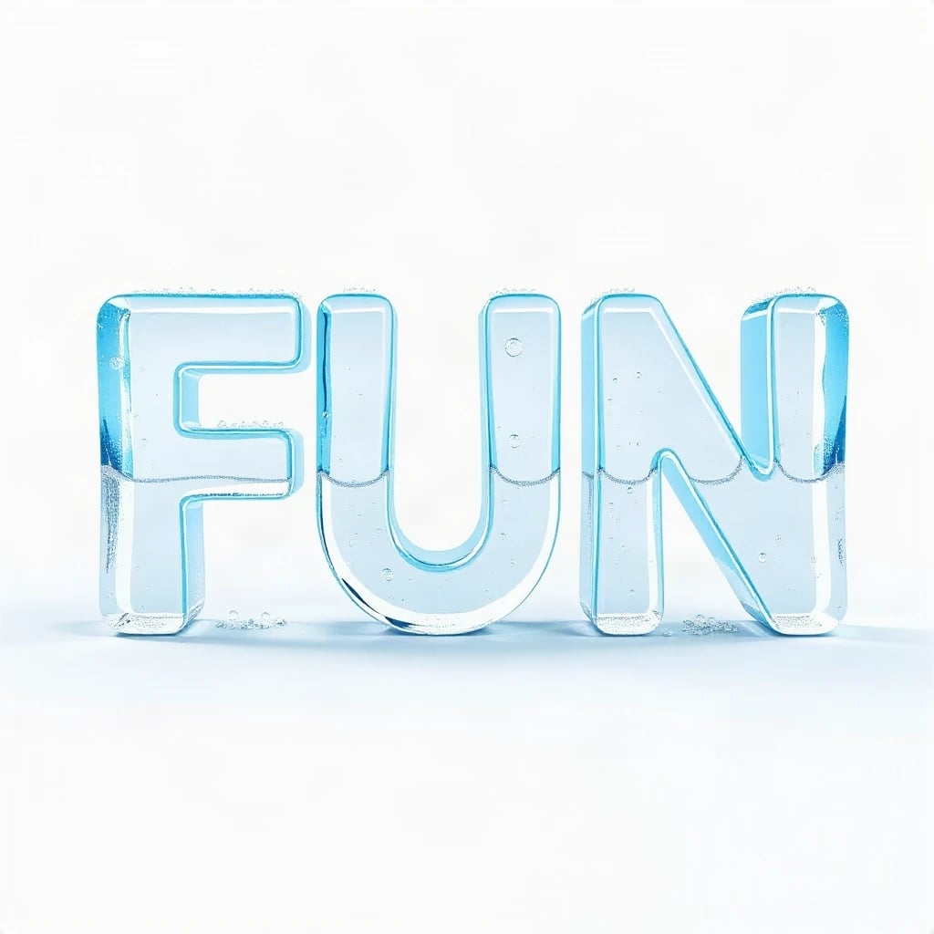 Ice Letters Fun Typography