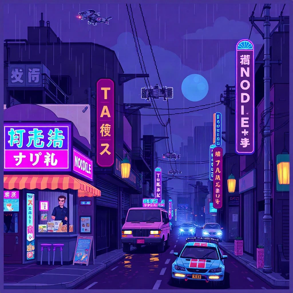 Pixel Cyberpunk Street