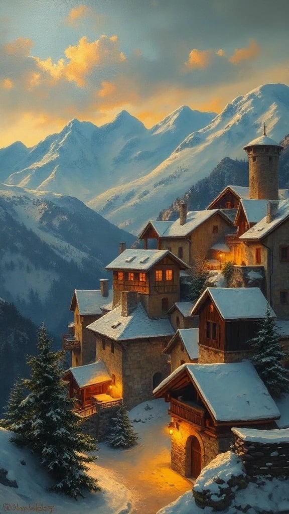 Snowy Mountain Village At Renaissance
