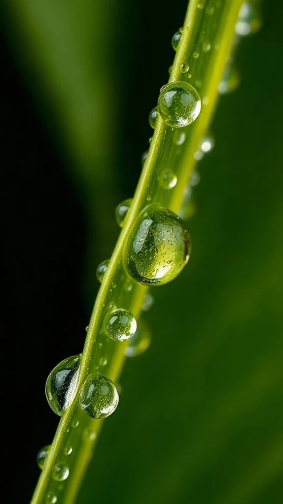Rain On Leaf Macro Studio