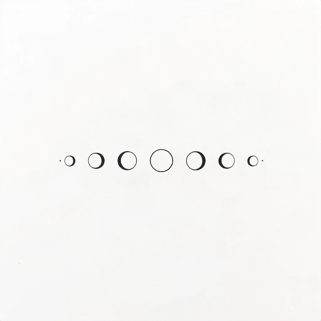 Fine Line Moon Phases Tattoo