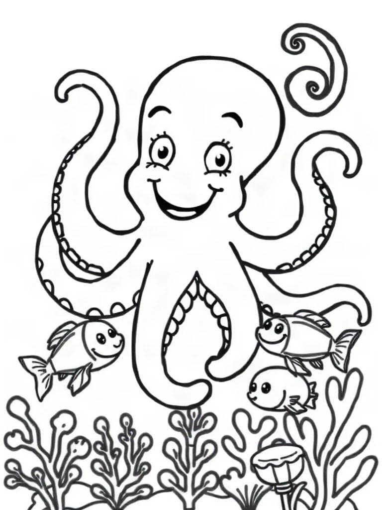 Underwater Friends Coloring