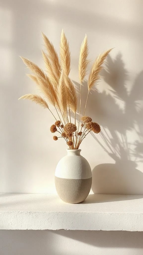 Dried Flowers Ceramic Vase