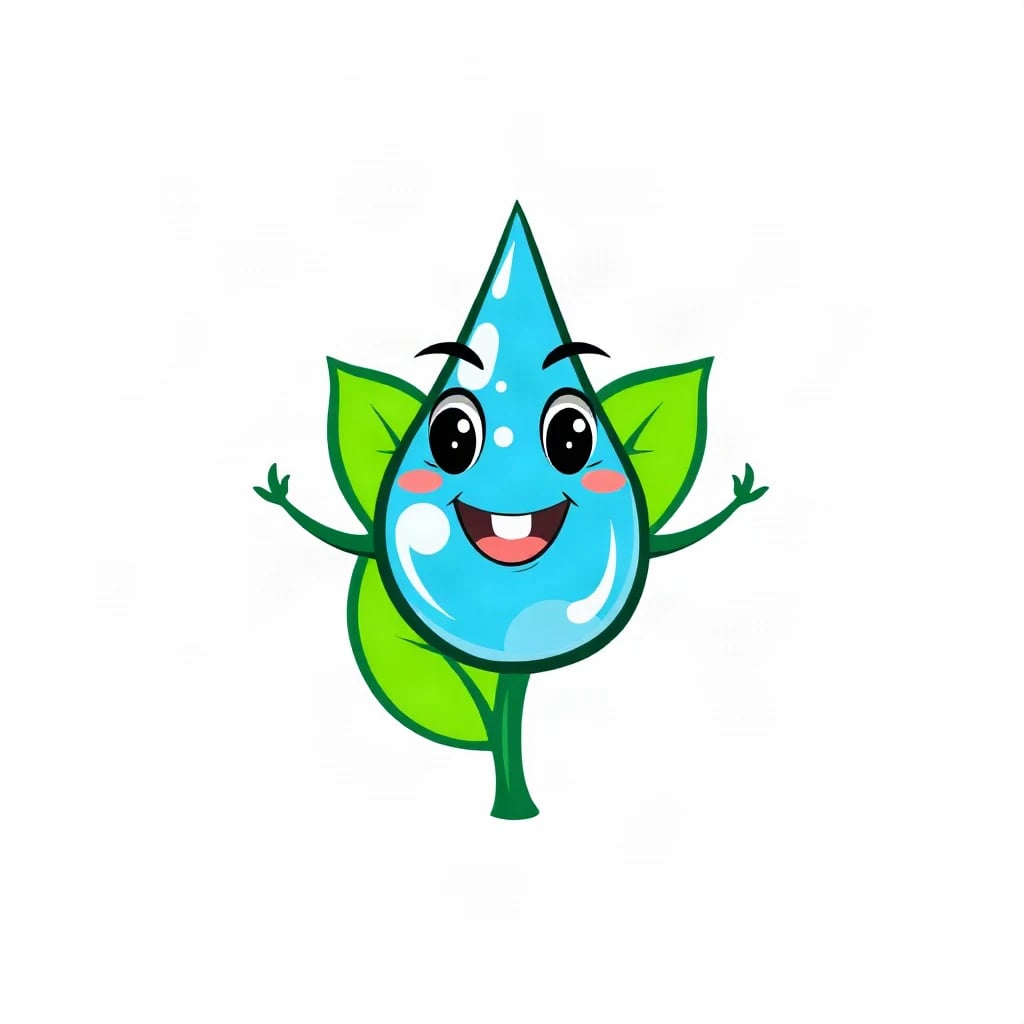 Mascot Leaf Drop Logo