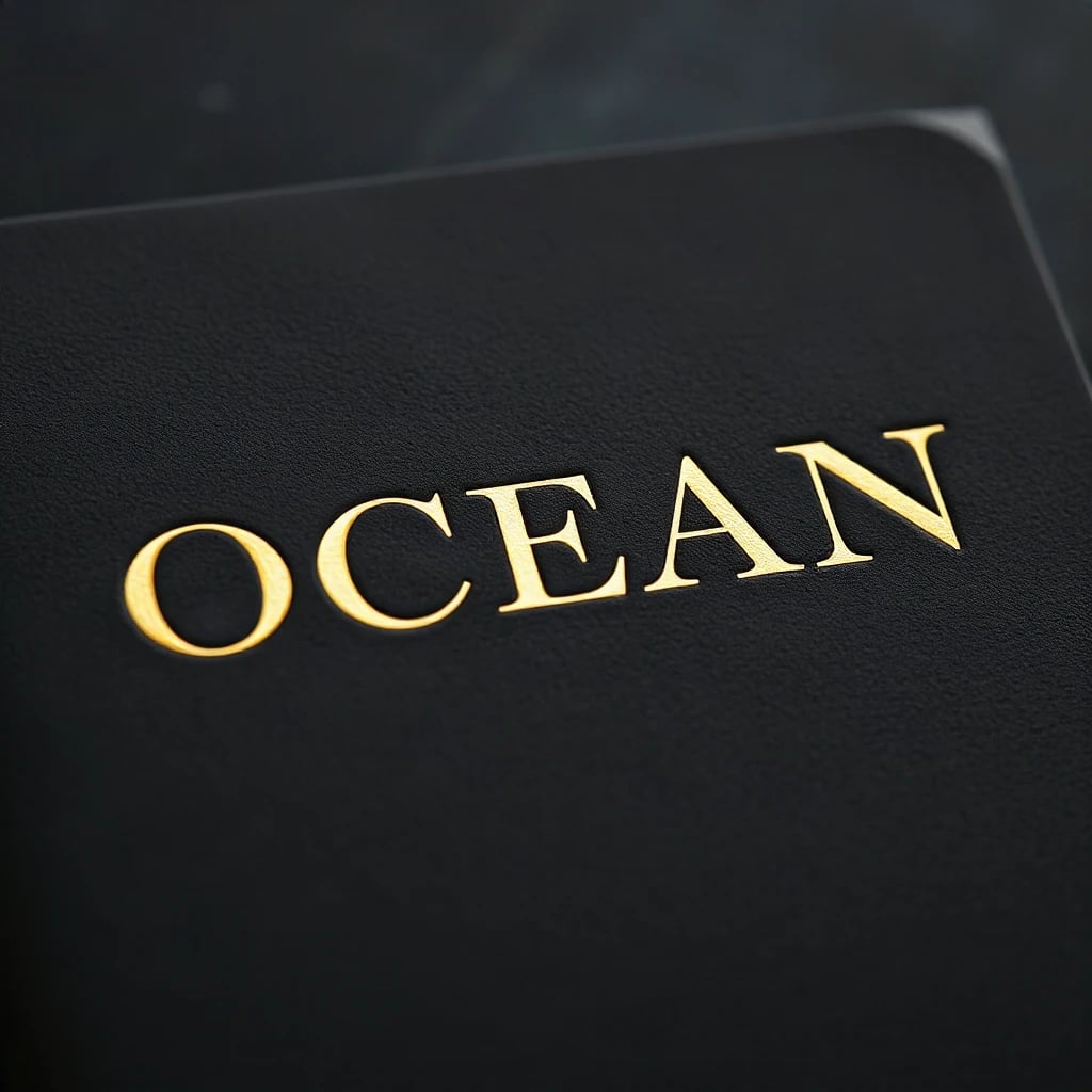 Gold Foil Ocean Typography