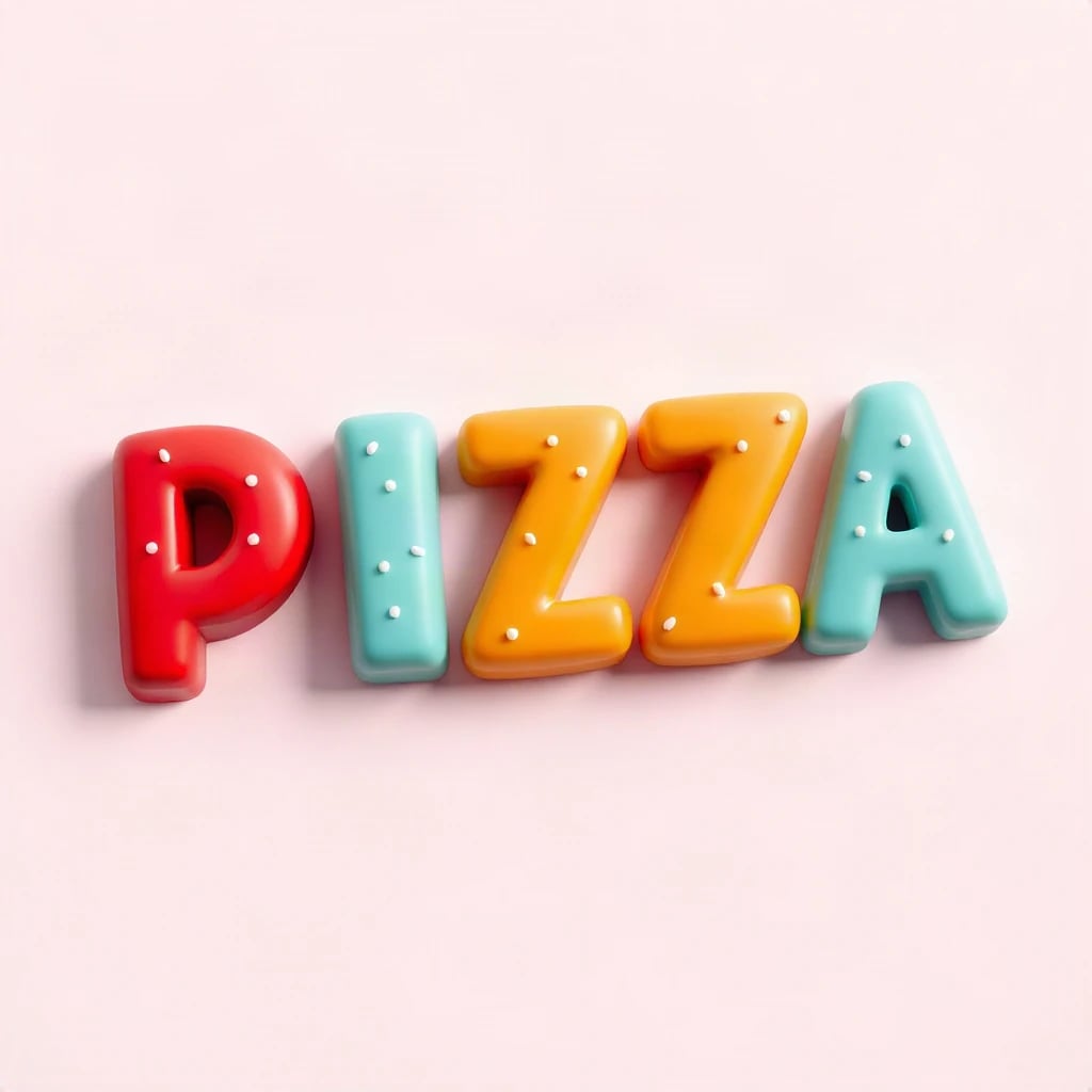 Candy Pizza Typography