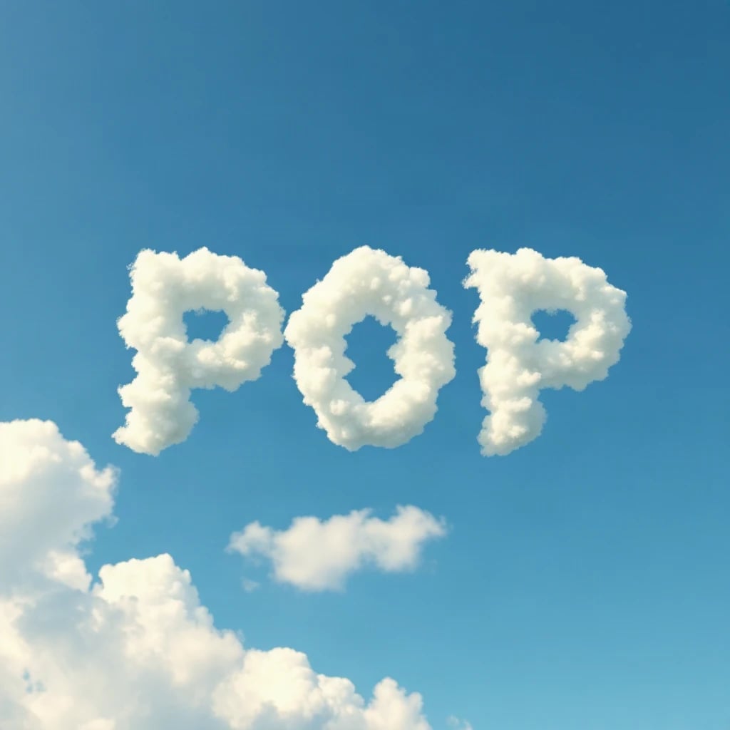 Cloud Letters Pop Typography