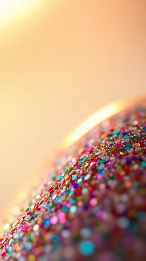 Glitter Nail Macro Golden