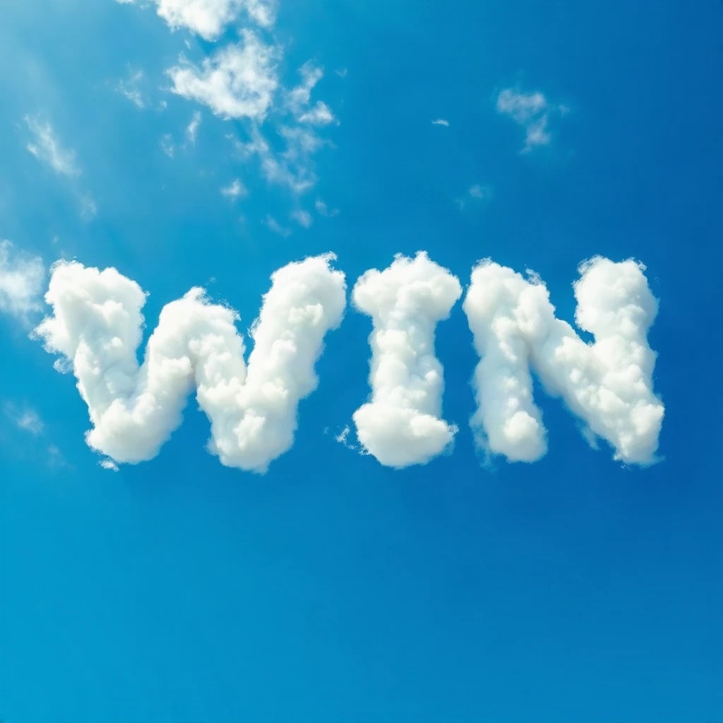 Cloud Letters Win Typography