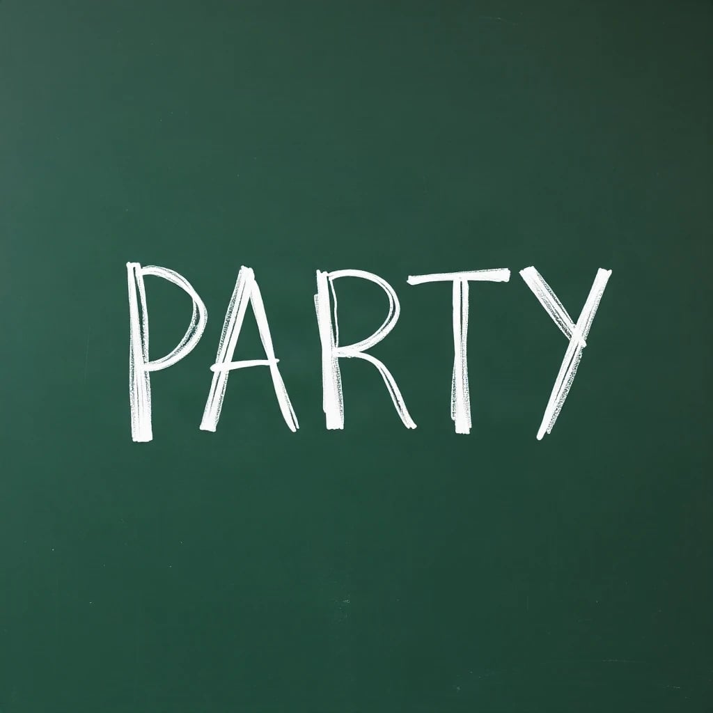 Chalkboard Party Typography