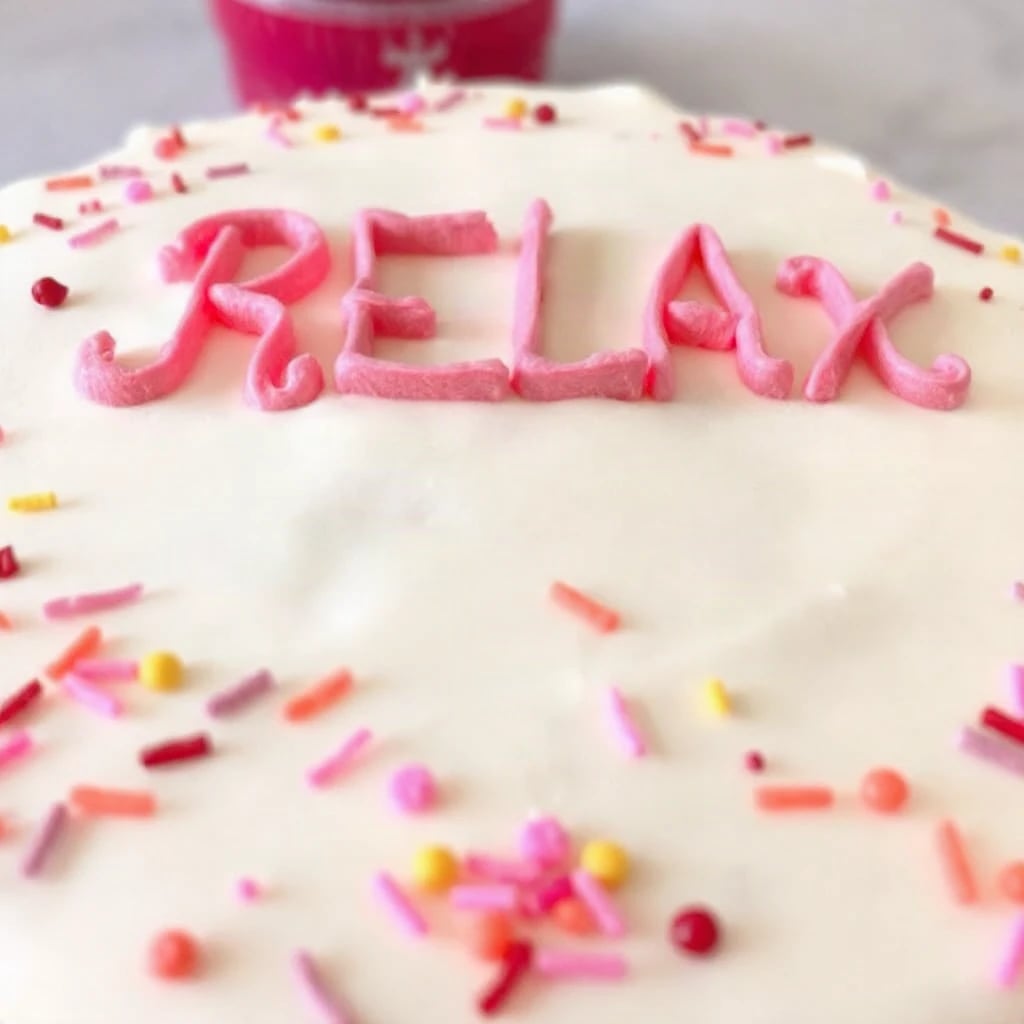 Cake Frosting Relax Typography
