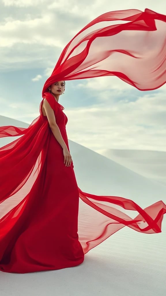 Haute Couture Red Gown