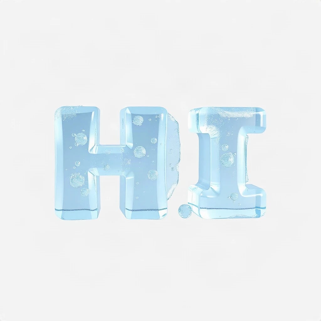 Ice Letters Hi Typography
