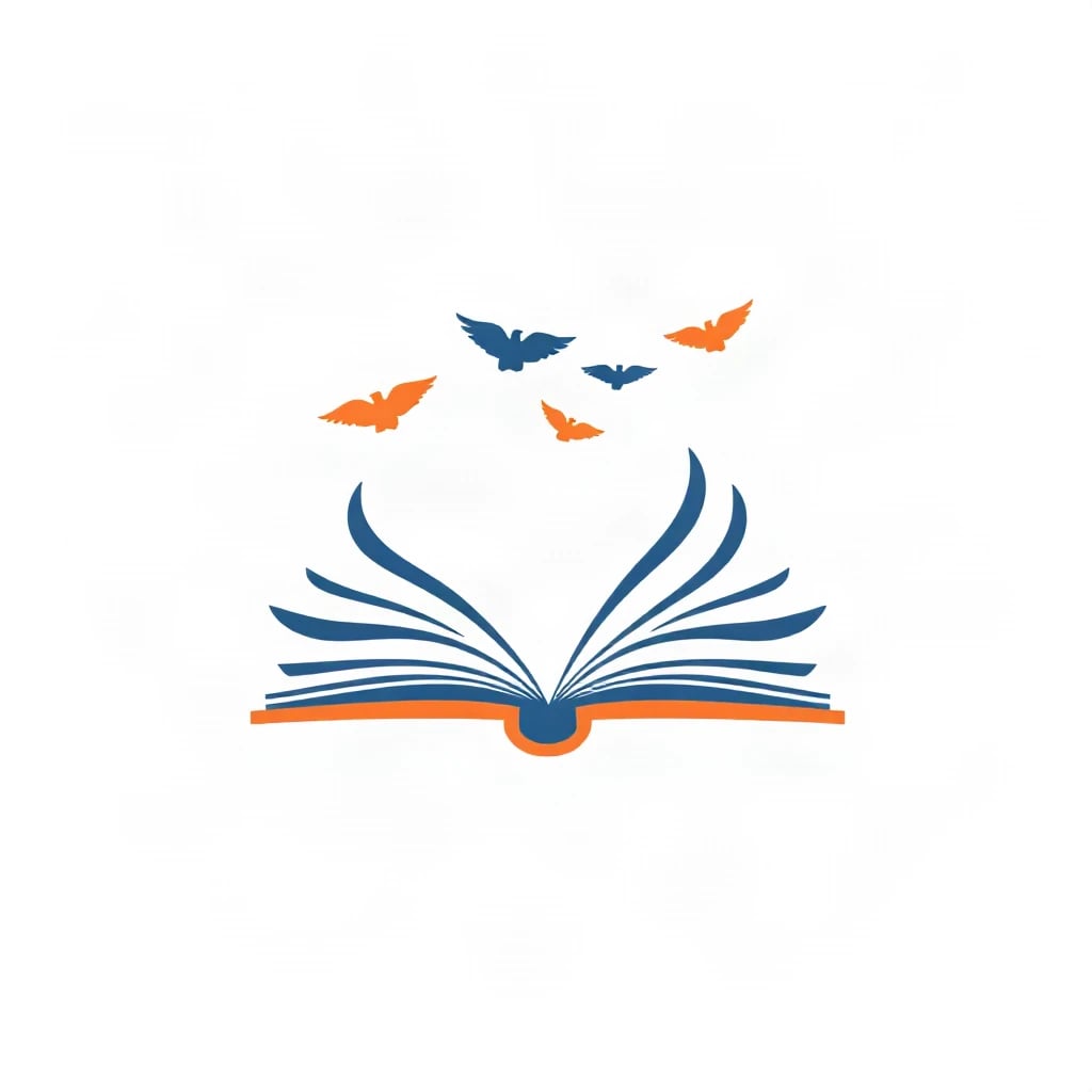 Flat Minimal Book Open Logo