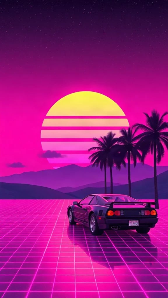 80s Synthwave Sunset