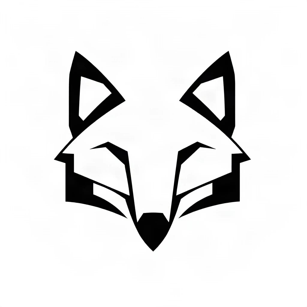 Negative Space Fox Head Logo