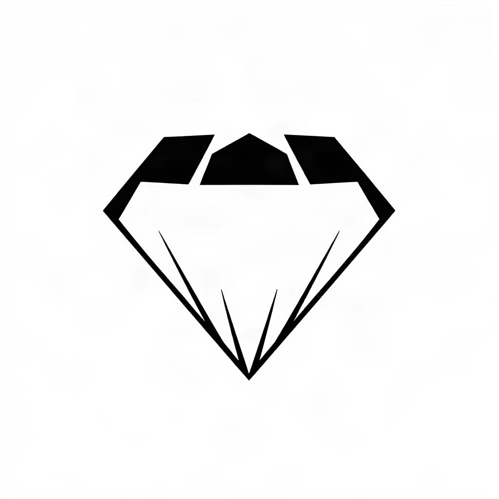 Negative Space Diamond Logo