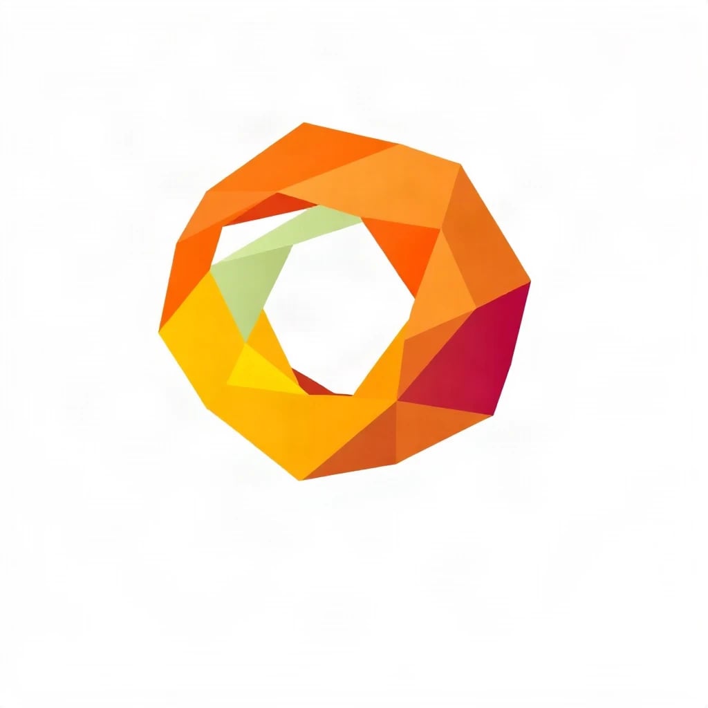 Geometric Low Poly Wave Logo