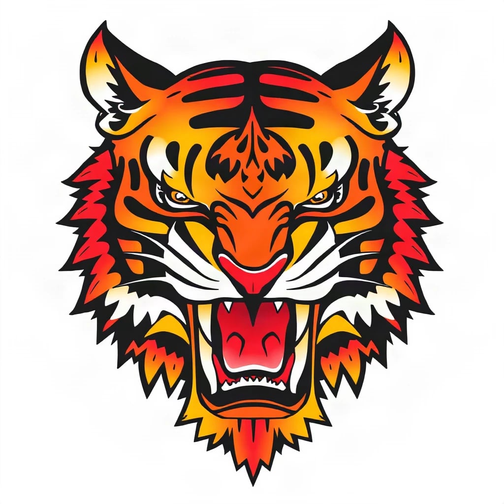 Traditional Tiger Tattoo